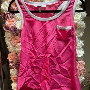 Hot pink & white loose and lightweight top